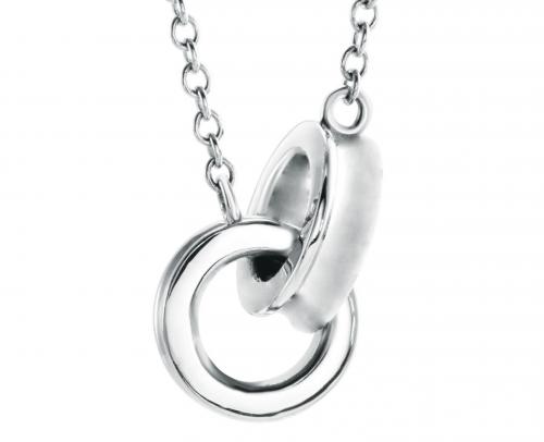 Sterling Silver Interlocking Circle 18" Necklace